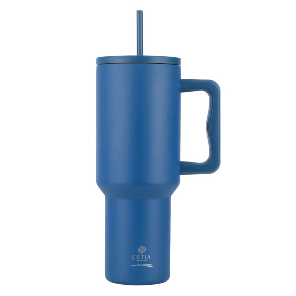 ESTIA HOME ART ΠΟΤΗΡΙ XL 1200ml ΜΕ ΚΑΛΑΜΑΚΙ - DENIM BLUE