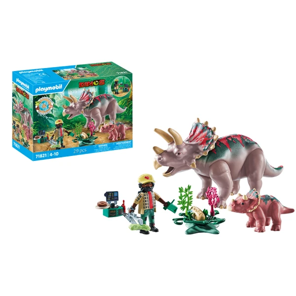 PLAYMOBIL DINOS ΤΡΙΚΕΡΑΤΟΠΕΣ ΚΑΙ ΕΞΕΡΕΥΝΗΤΗΣ
