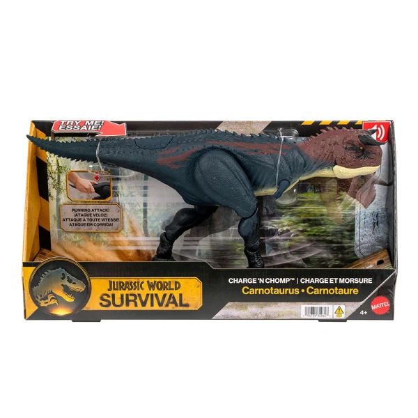JURASSIC WORLD SURVIVAL CHARGE N\' CHOMP KARNOTAURUS