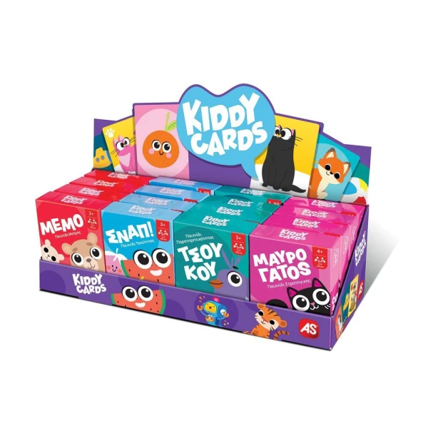AS GAMES CARD GAMES KIDDY CARDS MEMO - SNAP - TSOUKOU - MAVROS GATOS FOR 2+ PLAYERS