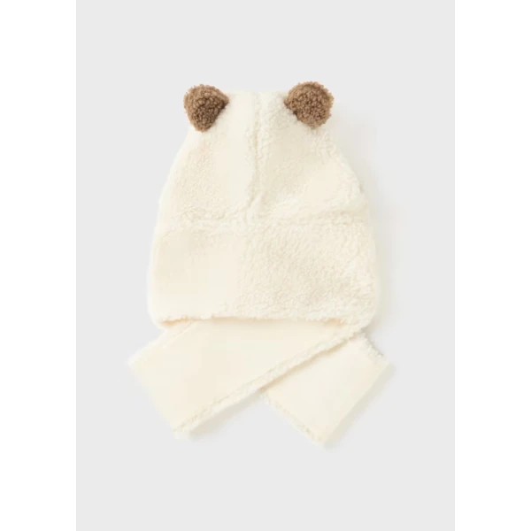 MAYORAL SET BEANIE SCARF BEIGE