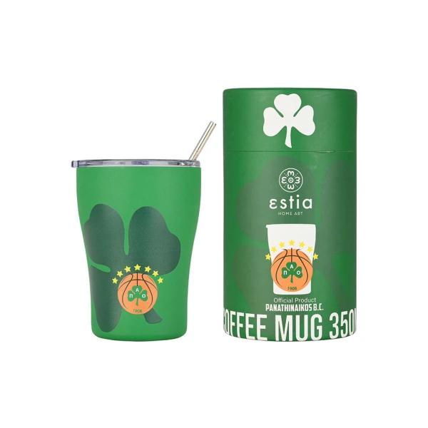 ESTIA HOME ART ΘΕΡΜΟΣ COFFEE MUG 350ml - PANATHINAIKOS BC