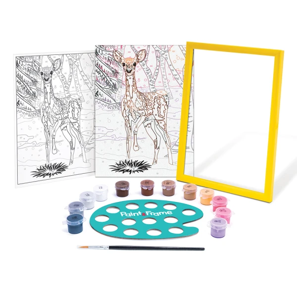 PAINT & FRAME PAINT BY NUMBERS SNOW DEER FOR AGES 9+