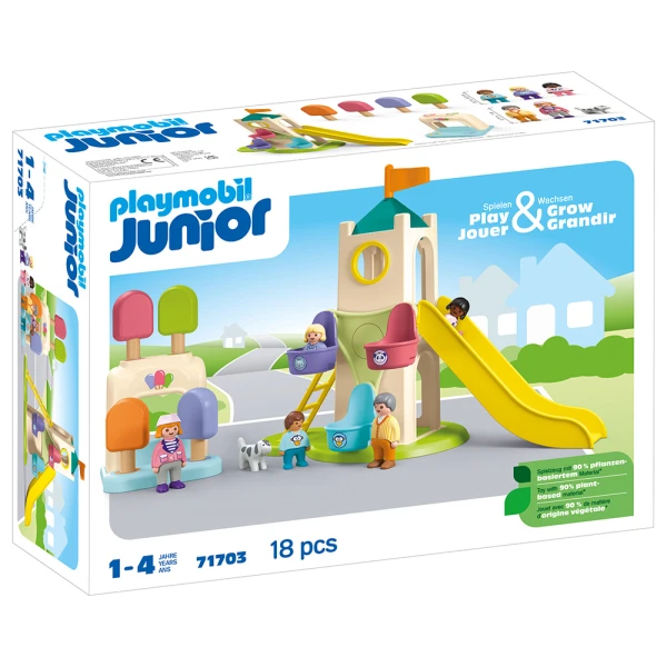 PLAYMOBIL JUNIOR ADVENTURE TOWER WITH ICE CREAM BOOTH