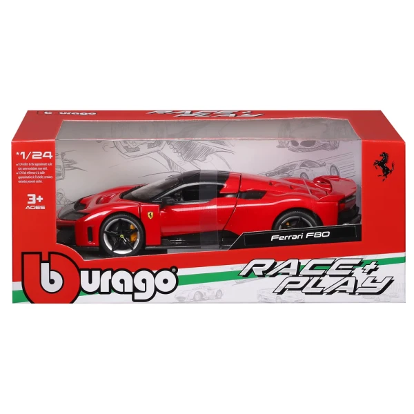 BBURAGO 1:24 FERRARI F80 RED