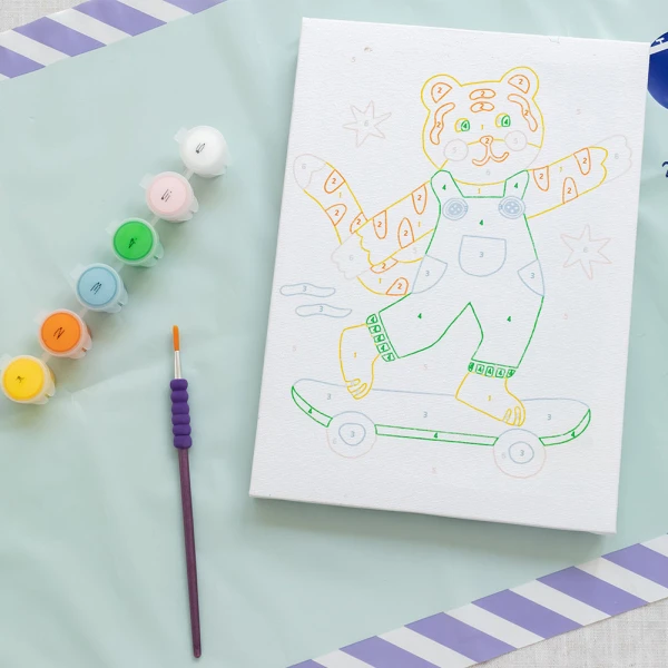 PETIT PINCEAU KIDS PAINT BY NUMBERS - TITI SKATE