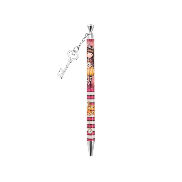 GORJUSS SANTORO PEN & KEY CHARM JUST ONE SECOND