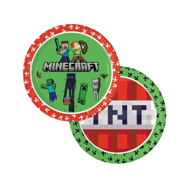 FSC ΧΑΡΤΙΝΑ ΠΙΑΤΑ 23 εκ. 8 τεμ. MIXED MINECRAFT NEXT GENERATION