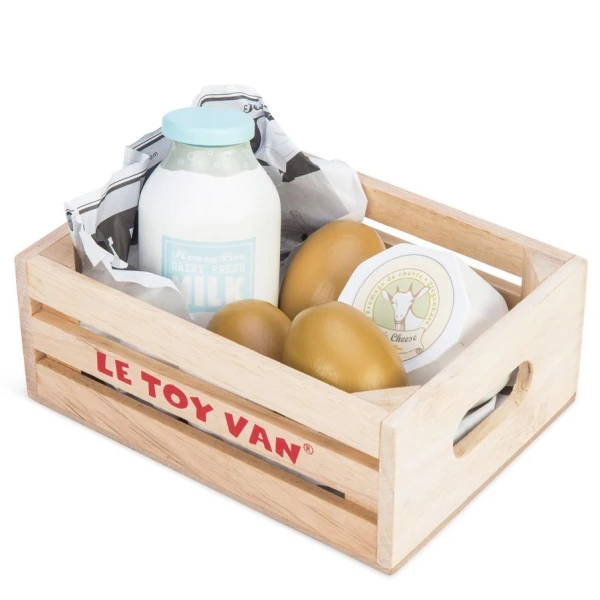 LE TOY VAN BASKET WITH EGGS AND MILK