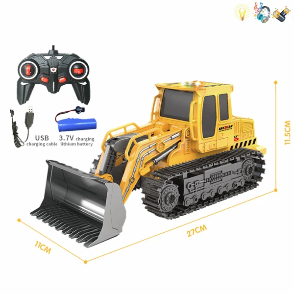 REMOTE CONTROL USB BULLDOZER WITH 6 FUNCTIONS 40MHz