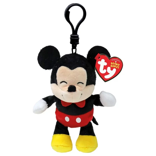 TY BEANIE BABIES DISNEY FLUFFY 8,5 cm WITH CLIP - MICKEY MOUSE