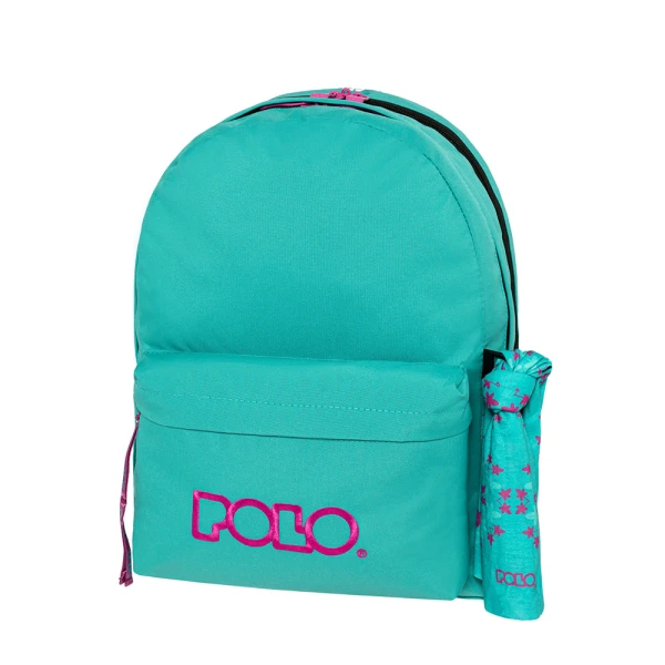 POLO 2026 BACKPACK ORIGINAL DOUBLE SCARF CYAN-DARK FUCHSIA