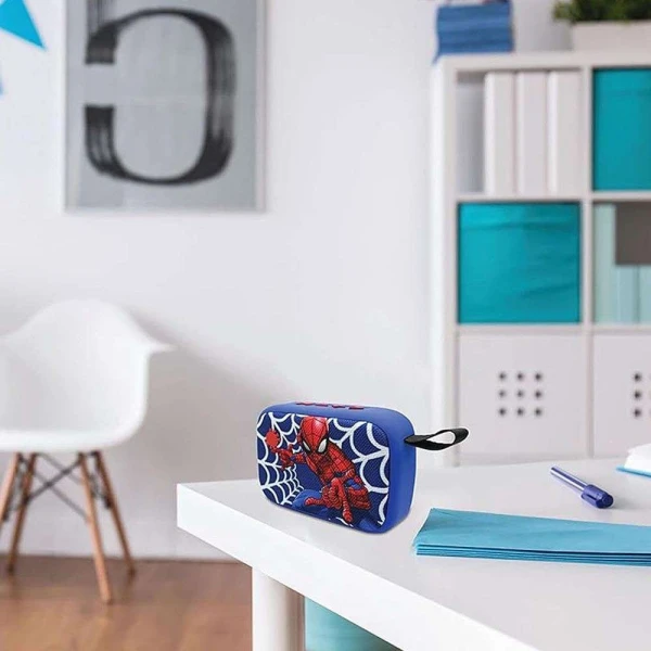 LEXIBOOK ΜΙΝΙ ΦΟΡΗΤΟ ΗΧΕΙΟ BLUETOOTH ΜΕ ΥΦΑΣΜΑΤΙΝΟ ΦΙΝΙΡΙΣΜΑ SPIDERMAN
