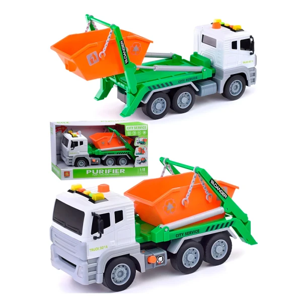 TRUCK WITH DEBRIS BASKET WITH LIGHTS AND SOUNDS