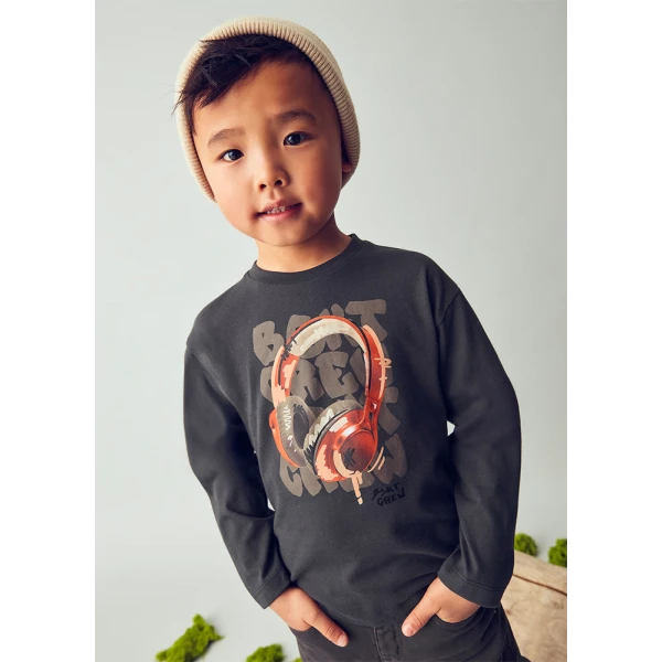 MAYORAL  LONG-SLEEVE T-SHIRT GREY DARK