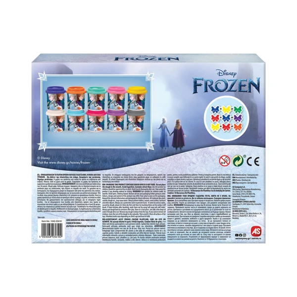 AS ΠΛΑΣΤΕΛΙΝΗ DISNEY FROZEN ΚΟΥΤΙ ΜΕ 10 ΒΑΖΑΚΙΑ ΚΑΙ ΚΑΠΑΚΙΑ ΚΑΛΟΥΠΑΚΙΑ 500gr ΓΙΑ 3+ ΧΡΟΝΩΝ