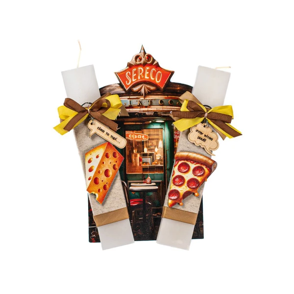 FEELING WOOD HANDMADE CANDLE CHEESE & PIZZA