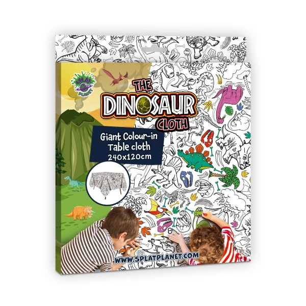 SPLAT PLANET GIANT COLOURING TABLECLOTH DINOSAUR