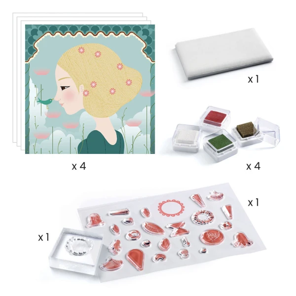 DJECO I DRAW WITH STAMPS GIRLS PATTERNS