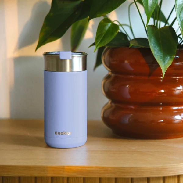 QUOKKA STAINLESS STEEL ΘΕΡΜΟΣ ΚΑΦΕ 400ml BOOST - DENIM BLUE