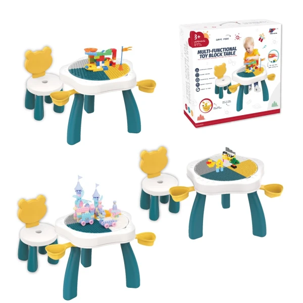 EDUCATIONAL TABLE 47 CM. HIGH WITH BLOCKS AND CHAIR