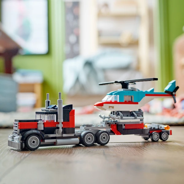 LEGO® CREATOR FLATBED TRUCK WITH HELICOPTER