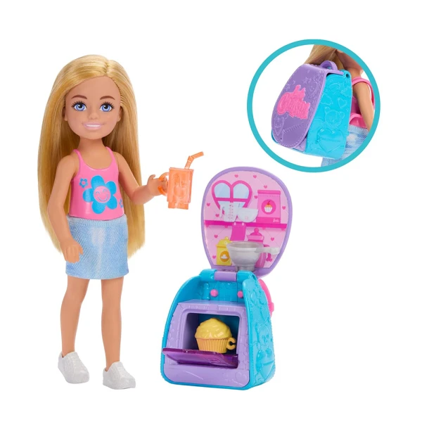 BARBIE FAMILY & FRIENDS DOLL CHELSEA WITH BACKPACK