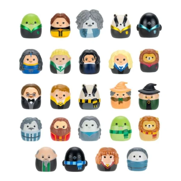 SQUISH-A-LONGS HARRY POTTER SURPRISE KEYCHAIN WITH 8-PLACE CASE 8 WITH 3 FIGURES