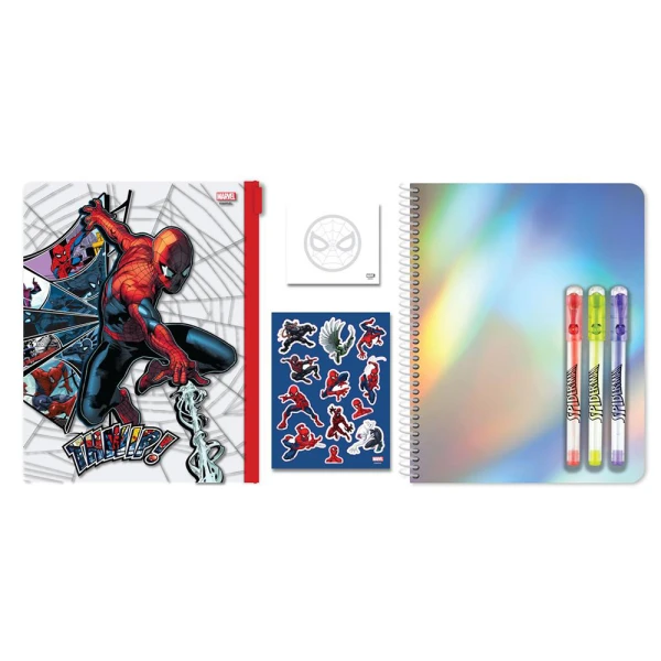 ΣΗΜΕΙΩΜΑΤΑΡΙΟ ΣΠΙΡΑΛ Α5 ΣΕ PVC ΘΗΚΗ ΜΕ ΦΕΡΜΟΥΑΡ SPIDERMAN