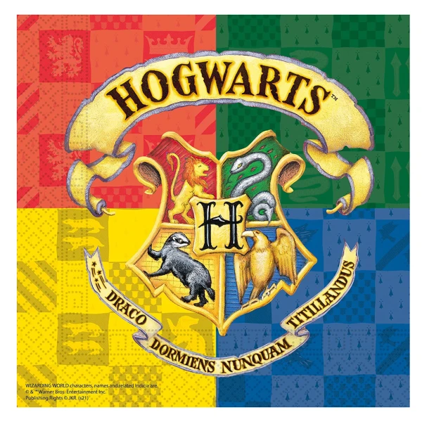 FSC 2ply ΧΑΡΤΟΠΕΤΣΕΤΕΣ 33Χ33 εκ. 20 τεμ. HARRY POTTER HOG HOUSES