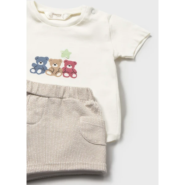 MAYORAL SET COTTON JERSEY 4 PIECES TERRACOTTA 