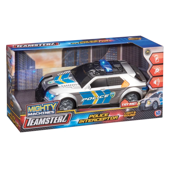 TEAMSTERZ MIGHTY MACHINES ΑΣΤΥΝΟΜΙΚΟ ΟΧΗΜΑ ΜΕ ΦΩΤΑ ΚΑΙ ΗΧΟΥΣ ΓΙΑ 3+ ΧΡΟΝΩΝ