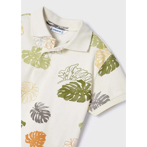 MAYORAL POLO SHORT SLEEVES PRINTED BEIGE