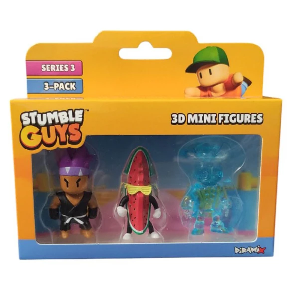 STUMBLE GUYS SERIES 3 3D MINI FIGURES 3 PACK - SEVERAL DESIGNS