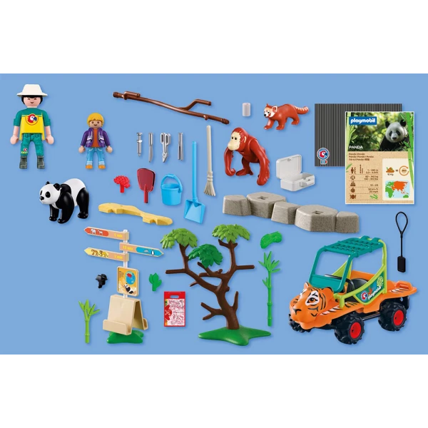 PLAYMOBIL ANIMALS & FRIENDS  ZOO ZOOKEEPER WITH VEHICLE
