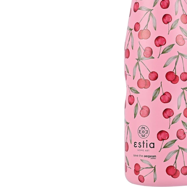 ESTIA HOME ART ΘΕΡΜΟΣ TRAVEL FLASK  500ml - CHERRY ROSE