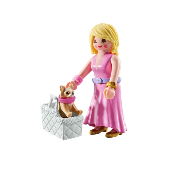 PLAYMOBIL MY LIFE WOMAN WITH CHIHUAHUA AND BASKET