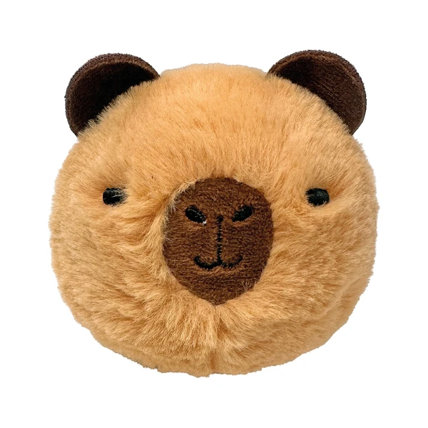TY FLUFFY BALL BEANIE BOUNCERS - BROWN CAPYBARA