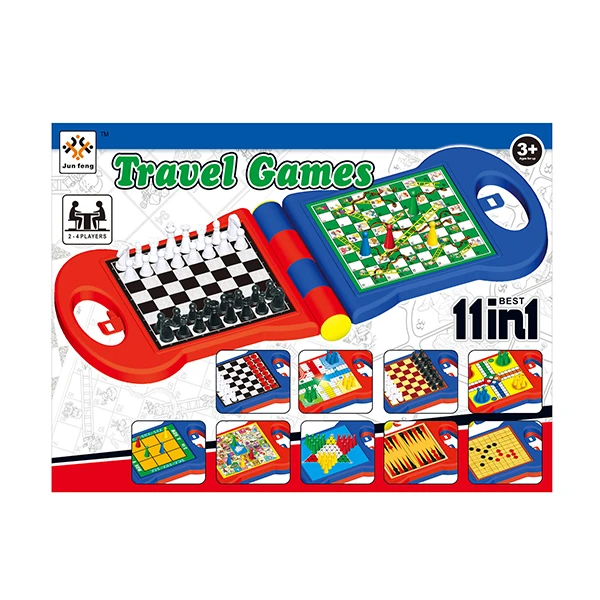 TRAVEL TABLE GAME 11 IN 1 CLASSIC GAMES