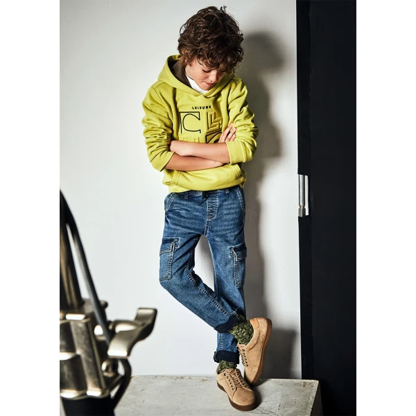 MAYORAL TROUSERS DENIM JOGGER CARGO JEAN
