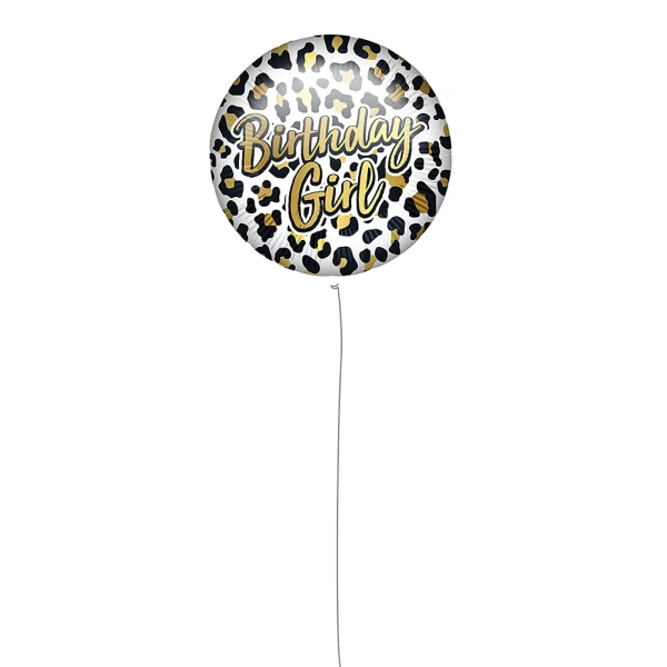 ΜΠΑΛΟΝΙ BIRTHDAY GIRL LEOPARD FOIL 46 cm