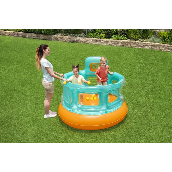 BESTWAY INFLATABLE TRAMPOLINE 152X152X117 cm HOPS \'N HOOPS