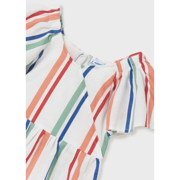 MAYORAL SHIRTWAIST STRIPED RED