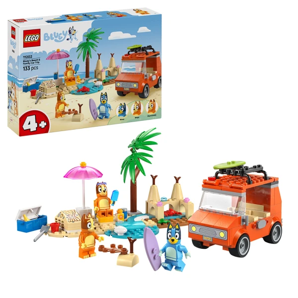 LEGO® BLUEY BEACH & FAMILY CAR TRIP