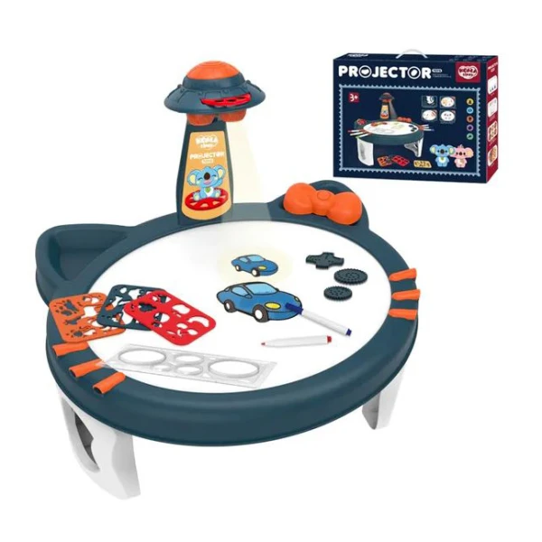 LARGE BLUE PROJECTOR WITH LEGS MANY DESIGNS AND LIGHT