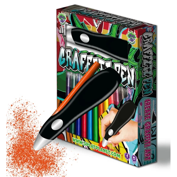 SPLAT PLANET ELECTRIC AIRBRUSH GRAFFITI PEN WITH 12 MARKERS