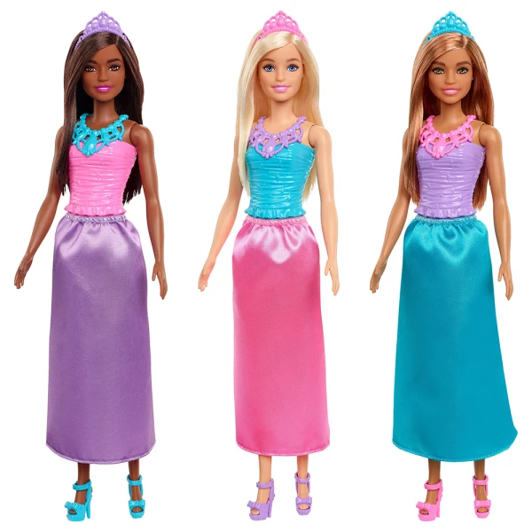 ΚΟΥΚΛΑ BARBIE ΠΡΙΓΚΙΠΙΚΟ ΦΟΡΕΜΑ ΜΠΛΕ-ΡΟΖ