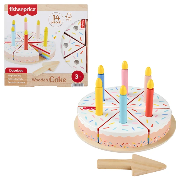 FISHER PRICE WOODEN CAKE