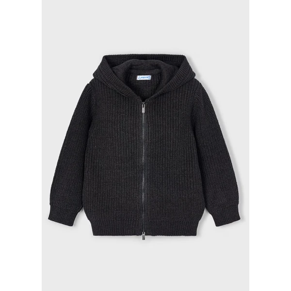 MAYORAL CARDIGAN KNITTED HOOD GREY DARK