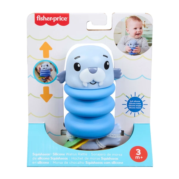 FISHER PRICE SILICON RATTLE OCEAN ANIMALS - WALRUS
